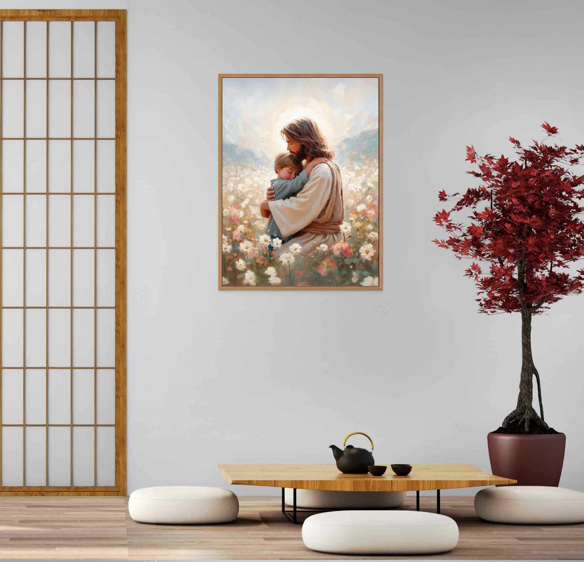 His Love Christian Painting, Jesus And Boy - Image 5