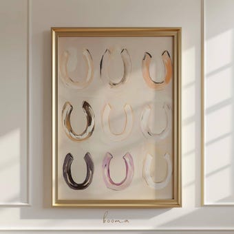 Horseshoes Western Wall Art, Southwestern Lucky You Poster