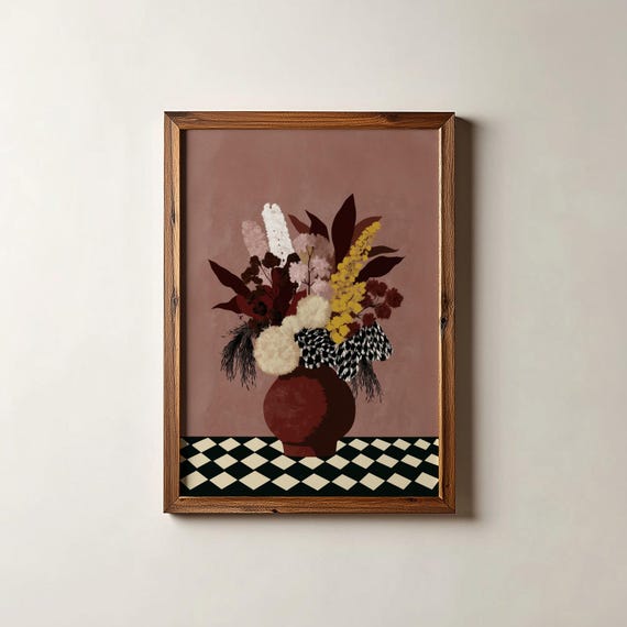 Vintage Floral Print Cottagecore Flowers Art Digital Download