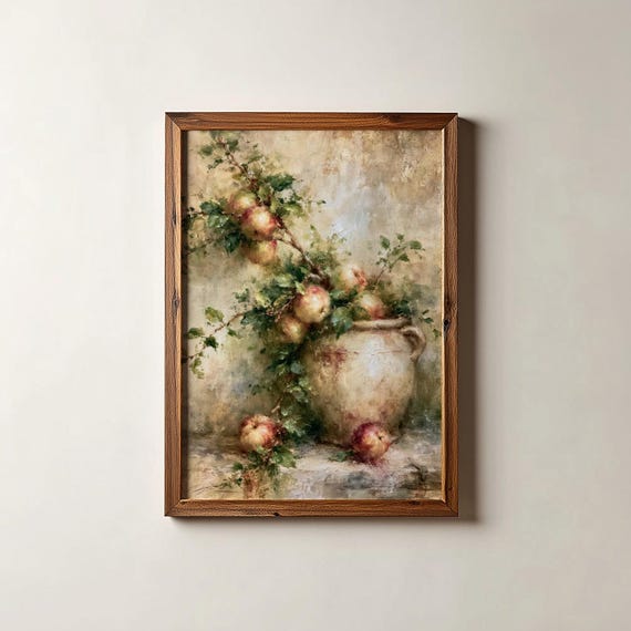 Moody Still Life Print Fall Art Cottagecore Autumn Wall Digital Download