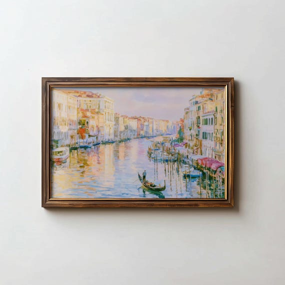Venice Art Print Italian Cityscape Landscape Poster Watercolor Digital Download