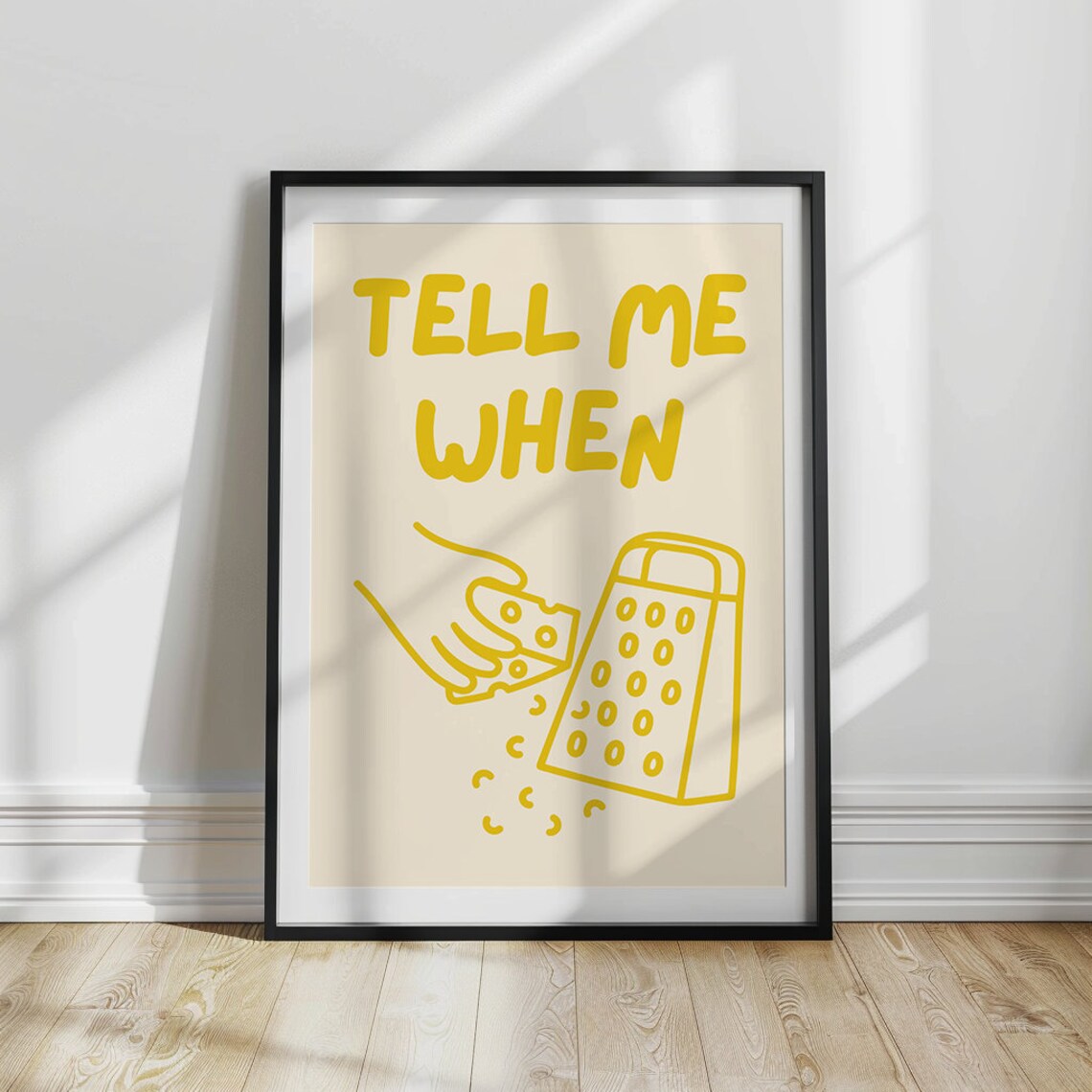 Tell Me When Cheese Aesthetic Kitchen Art Print - Image 2