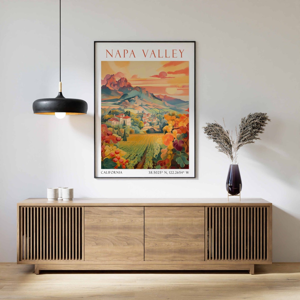 Napa Valley Poster California Print Napa Valley Travel Print Napa Valley Travel Poster California Poster California Travel Poster - Image 3