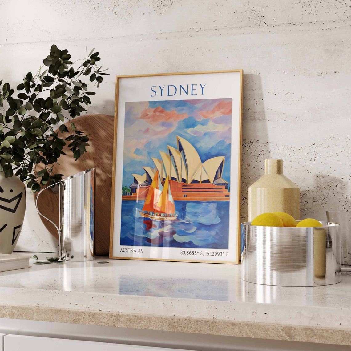 Sydney Travel Print Sydney Travel Poster Sydney Opera House Art Australia Wall Art Australian Travel Decor Sydney Travel Gift - Image 3