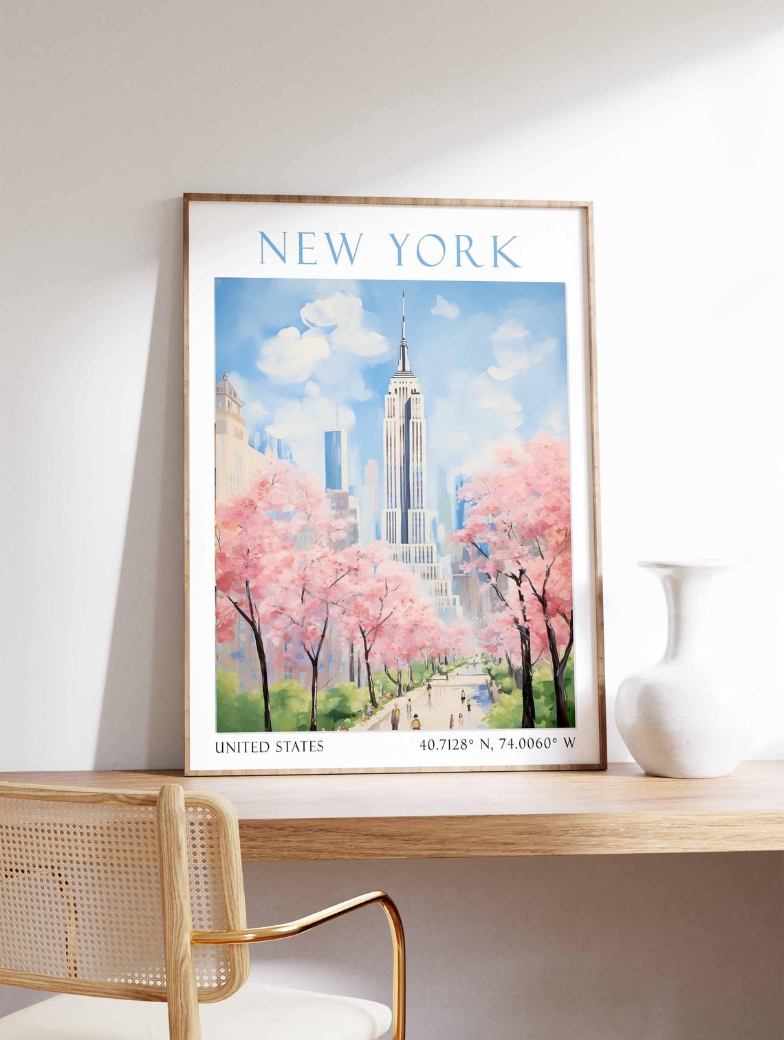 New York Print Empire Statue Building New York Poster New York Lover New York Art New York Print Travel Travel Print - Image 4
