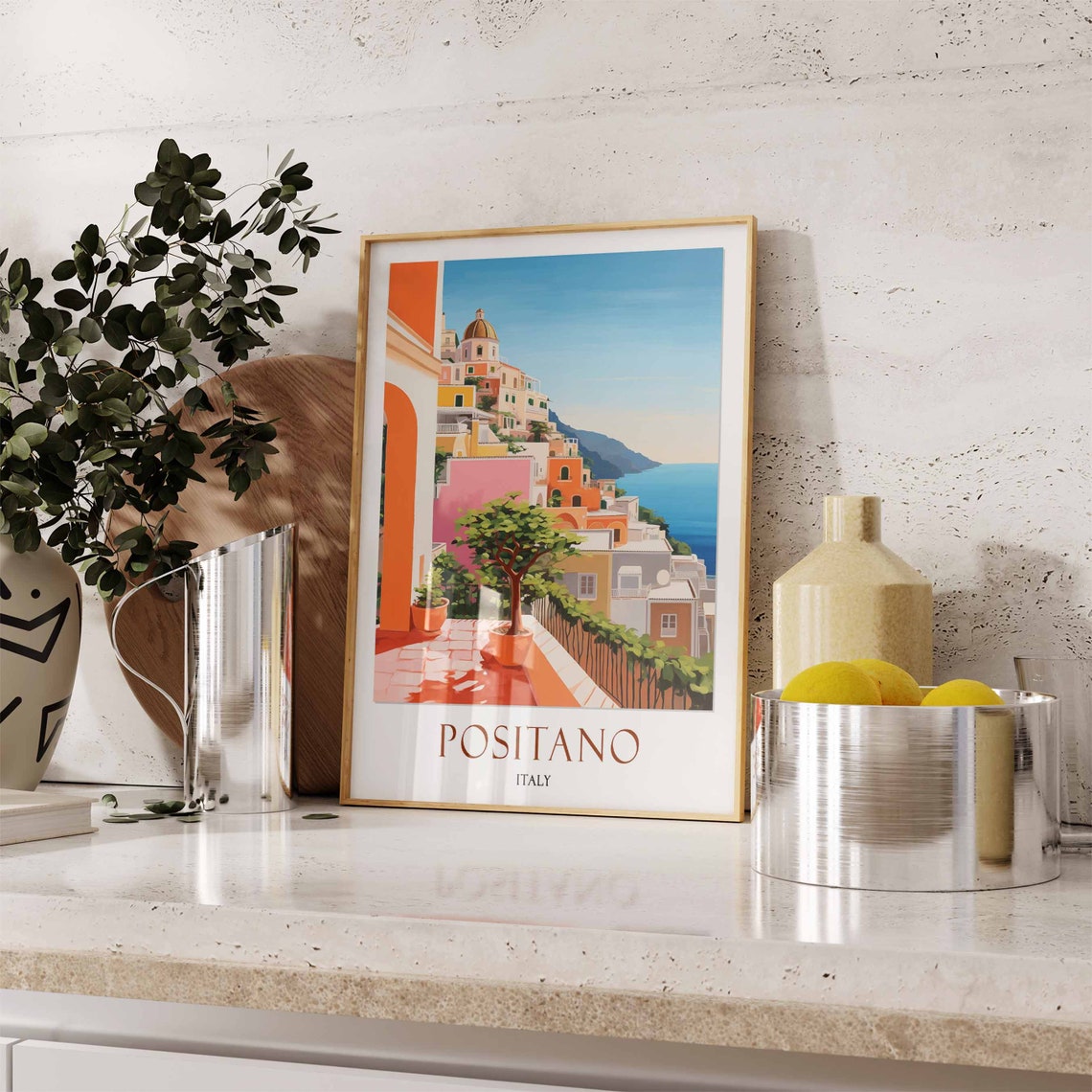 Positano Travel Print Positano Travel Poster Italy Travel Decor Travel Gift Positano Art Print Landscape Print Italian Wall Art - Image 3