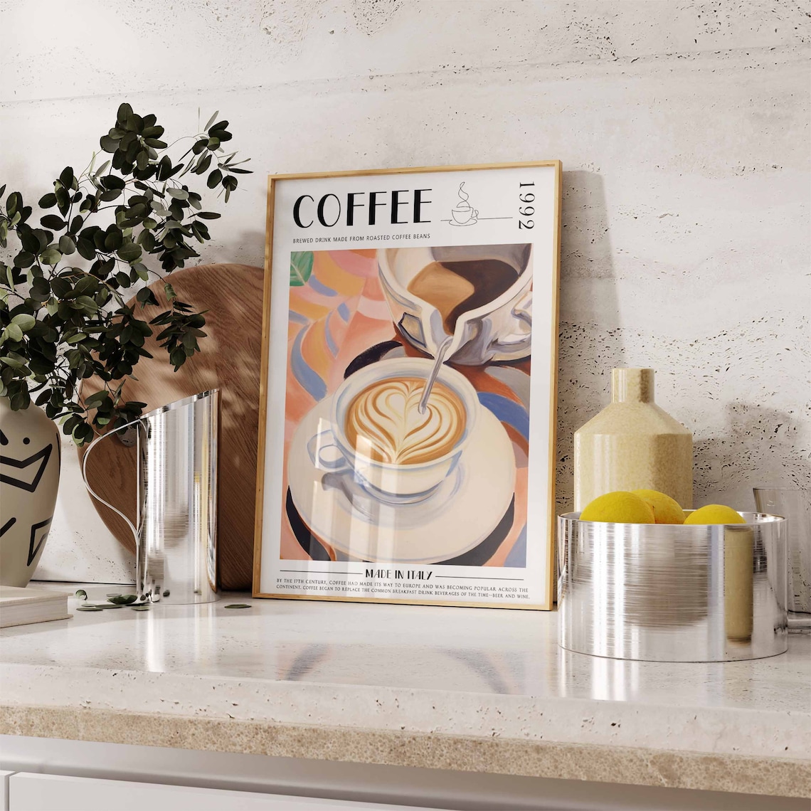 Coffee Retro Vintage Kitchen Decor Art Print - Image 2