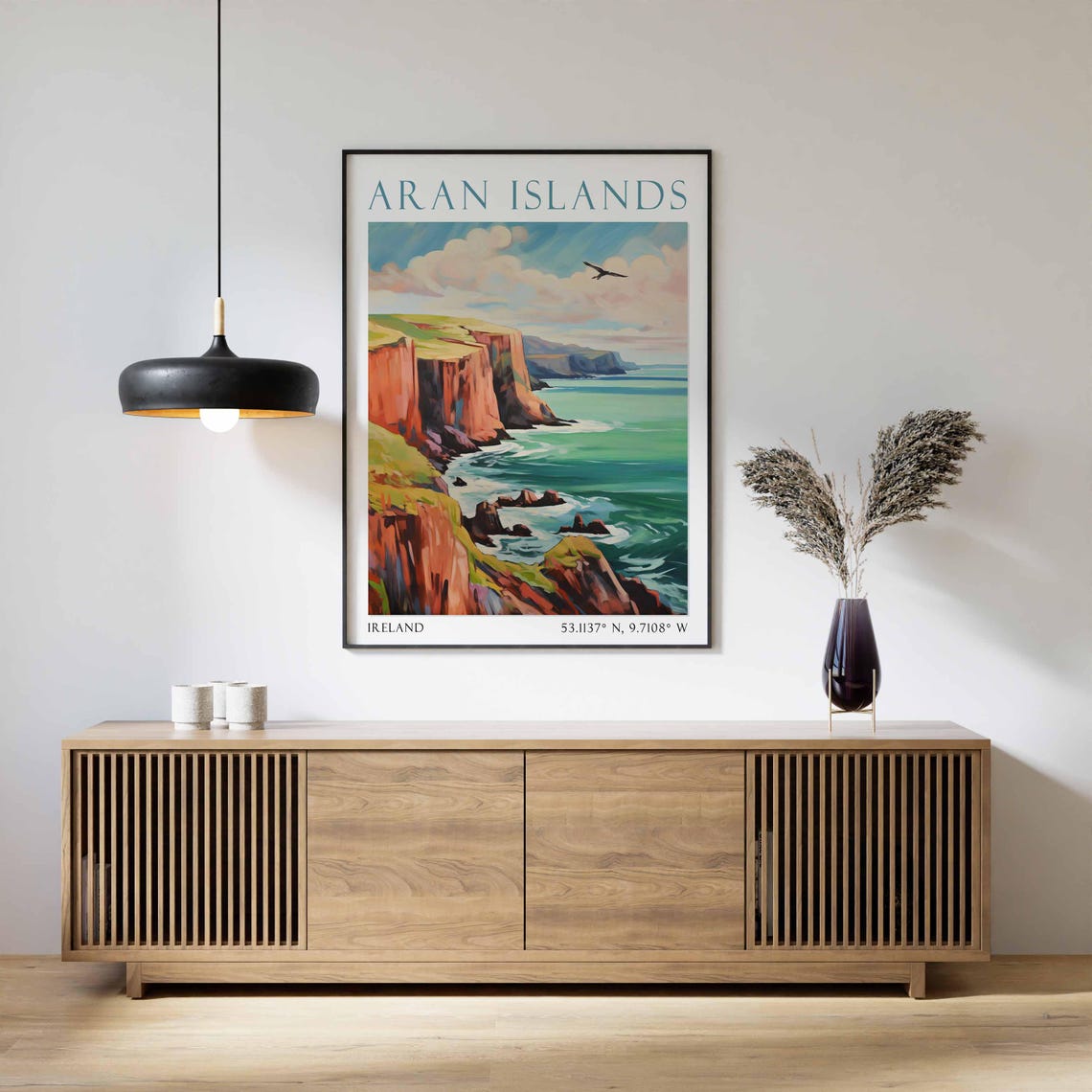 Aran Islands Ireland Rugged Sea Cliffs Coastal Travel Poster - Image 2