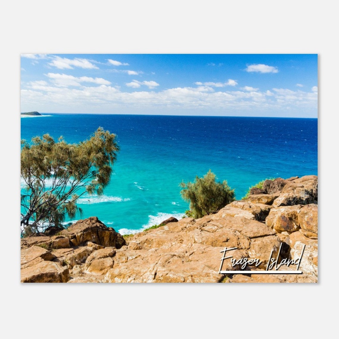 Fraser Island Australia Turquoise Coast Cliffs Ocean View Poster