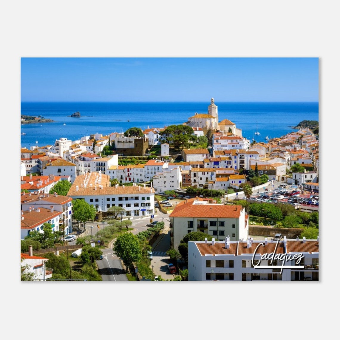 Cadaques Spain Mediterranean Coastal Town White Houses Sea Poster