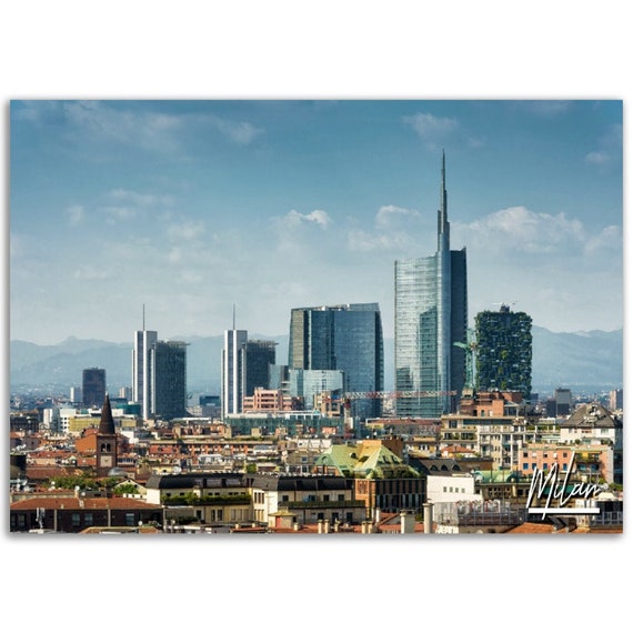 Milan Cityscape Poster Italy Travel Photography Print