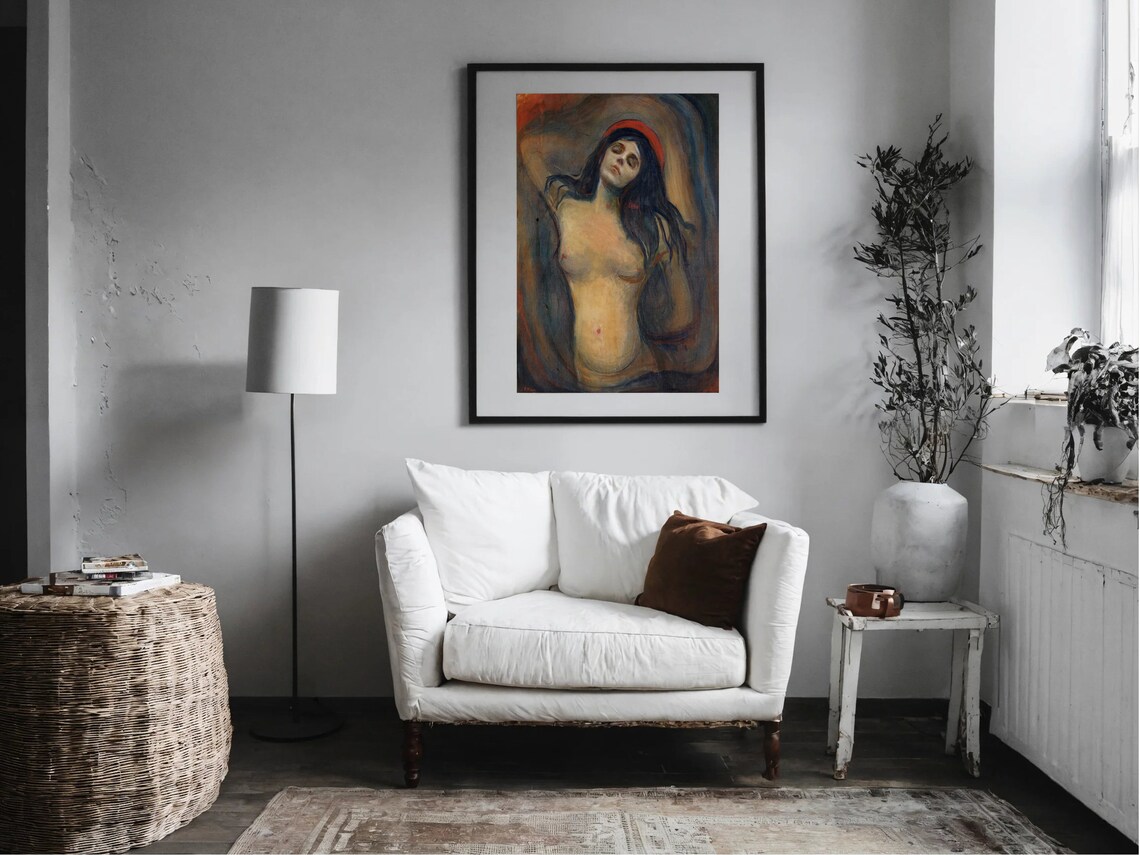 Munch Madonna Iconic Red Halo Figure Expressionist Masterpiece Poster - Image 8