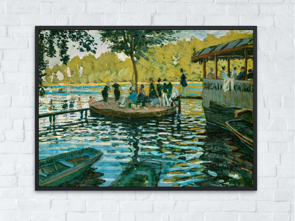 Claude Monet La Grenouillere Seine Bathing Spot Riverside Print - Image 6