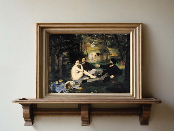 Edouard Manet Vintage Print Luncheon On Grass Art Lover Gift Fine Art Print Vintage Garden Print Wall Art Art
