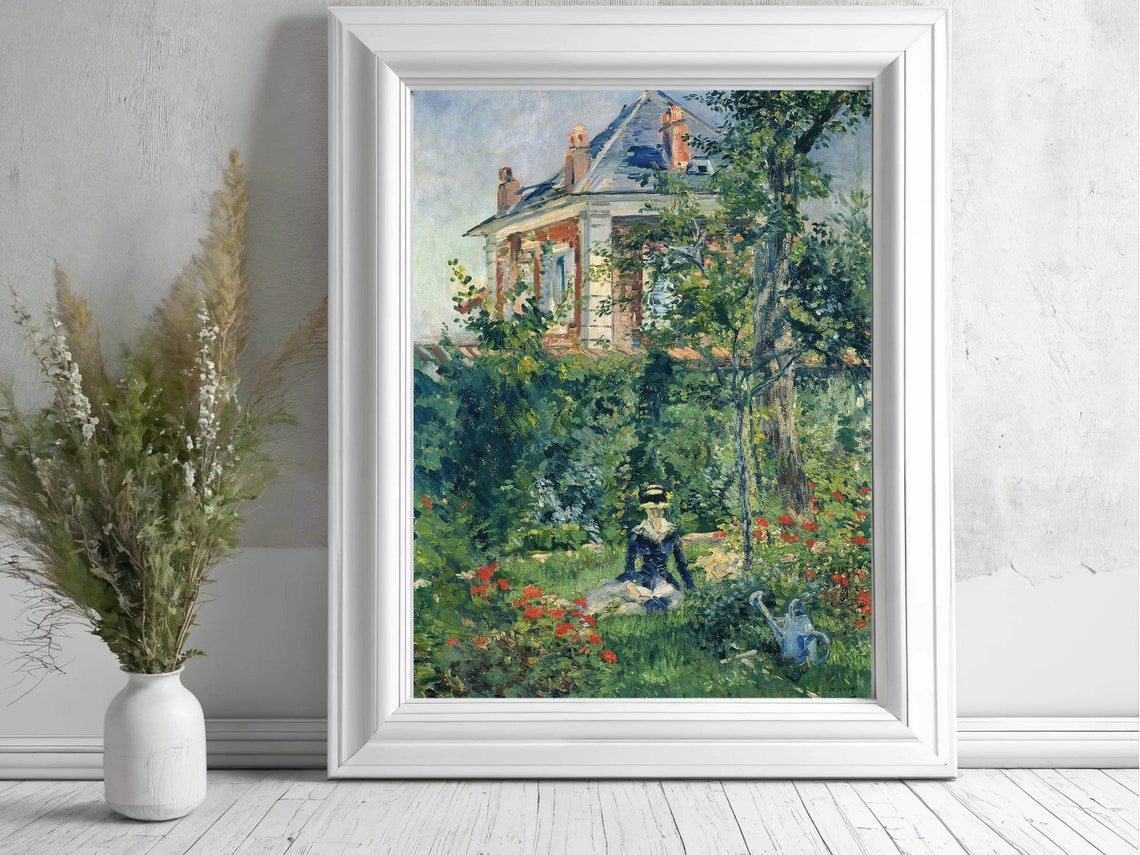 Edouard Manet A Garden Nook at Bellevue Impressionist Art Poster - Image 3