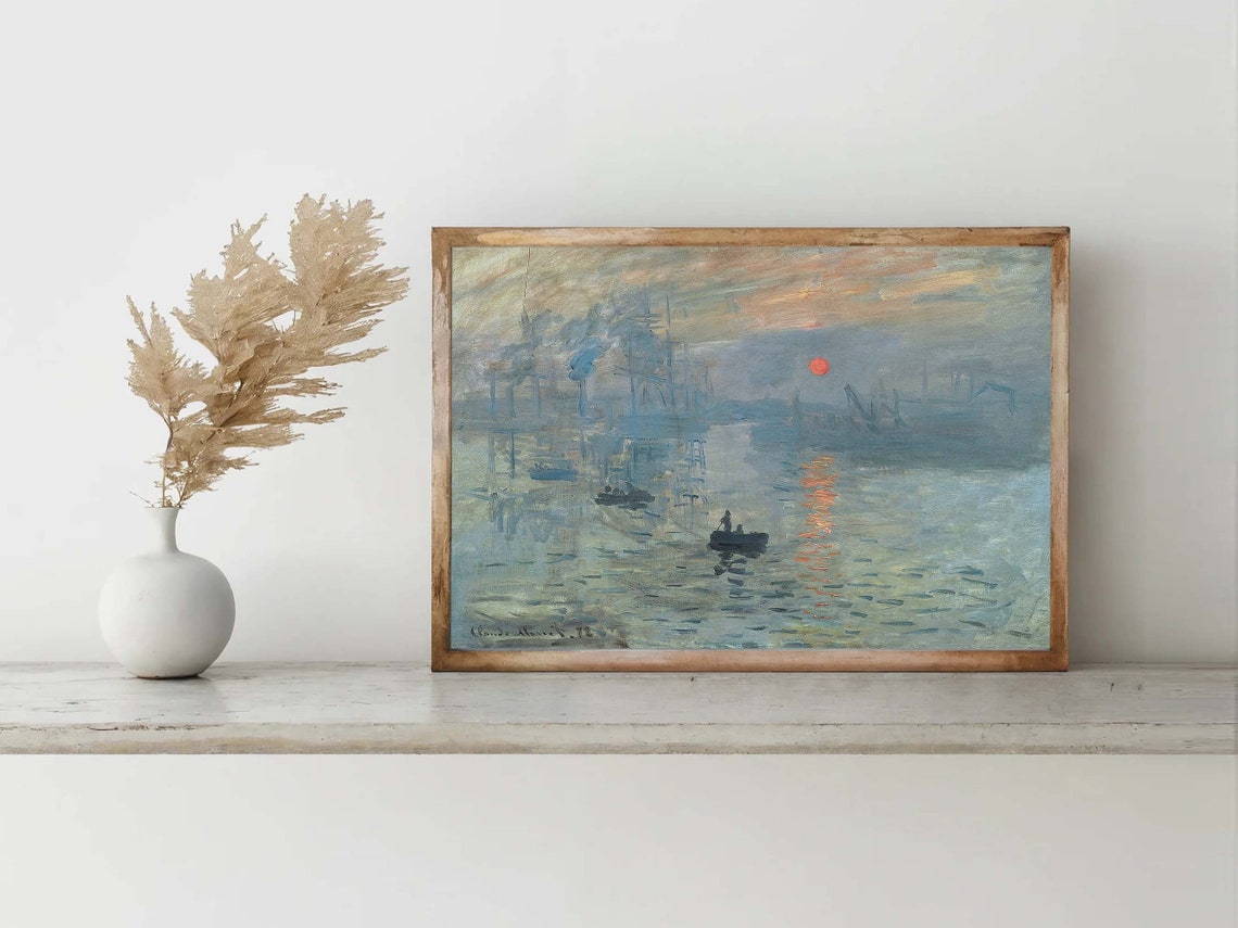 Claude Monet Impression Sunrise Le Havre Harbor Seascape Print - Image 5