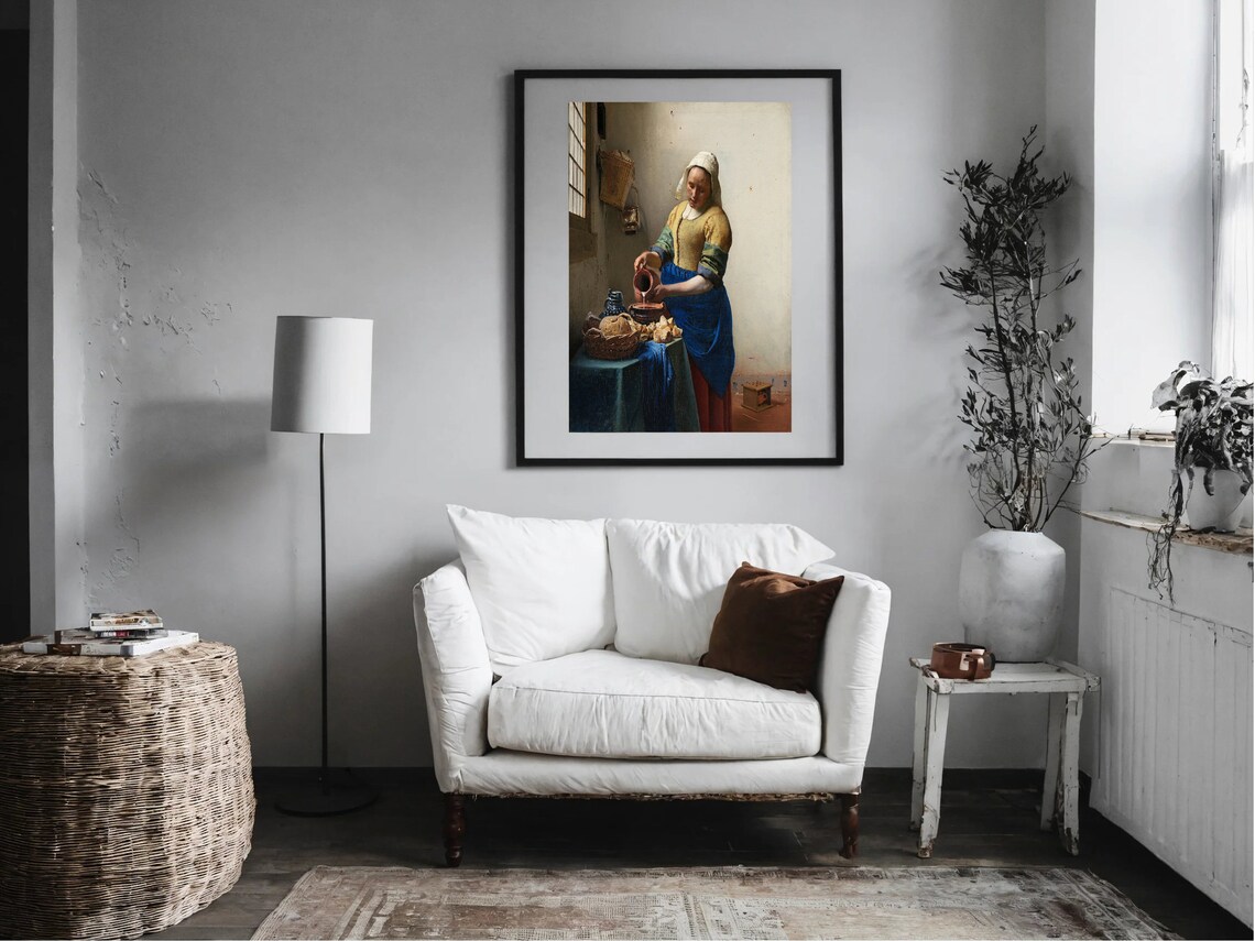 Vermeer The Milkmaid Pouring Milk Dutch Golden Age Classic Poster - Image 5