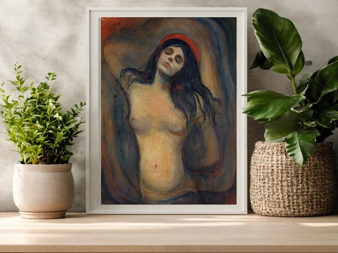 Munch Madonna Iconic Red Halo Figure Expressionist Masterpiece Poster - Image 4