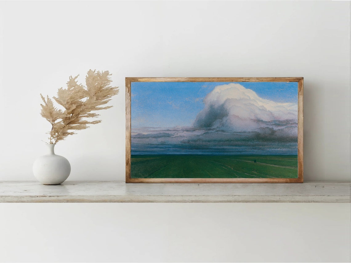 Vallotton Dramatic Storm Cloud Green Field Landscape Art Poster - Image 8