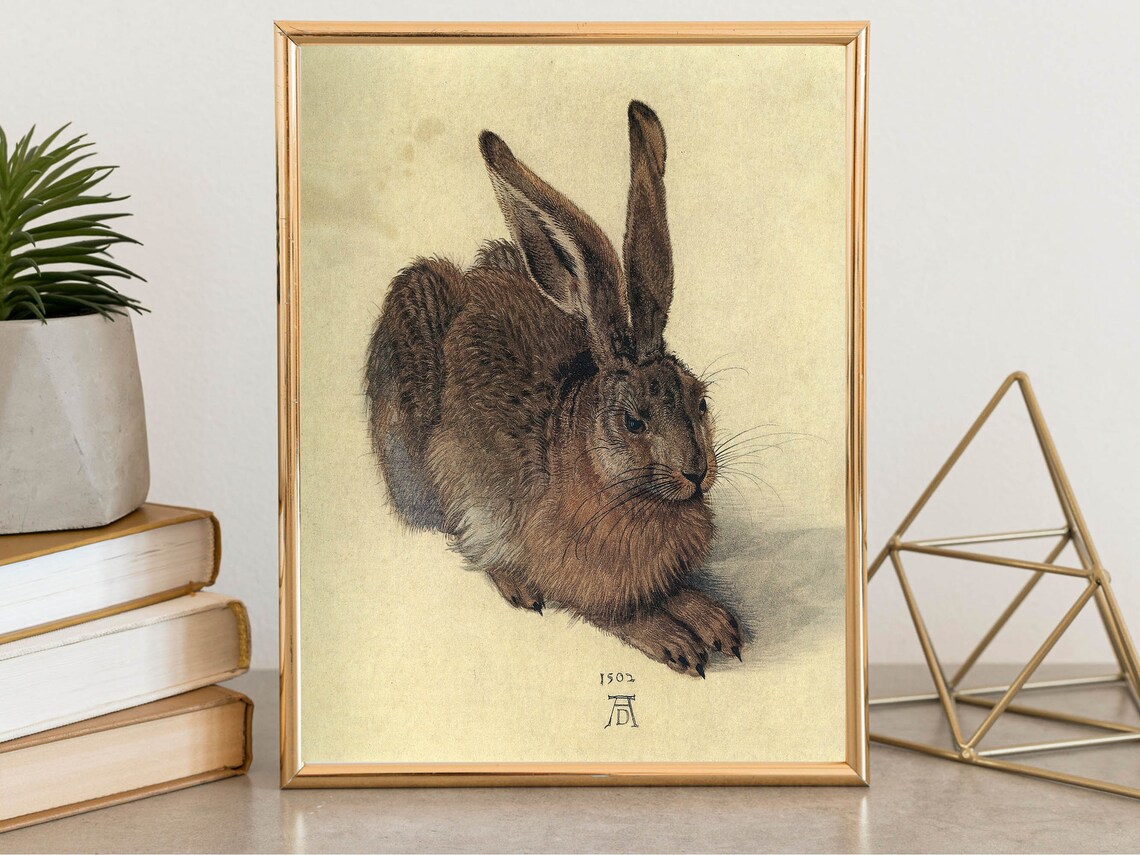Albrecht Durer Young Hare 1502 Detailed Watercolor Study Poster