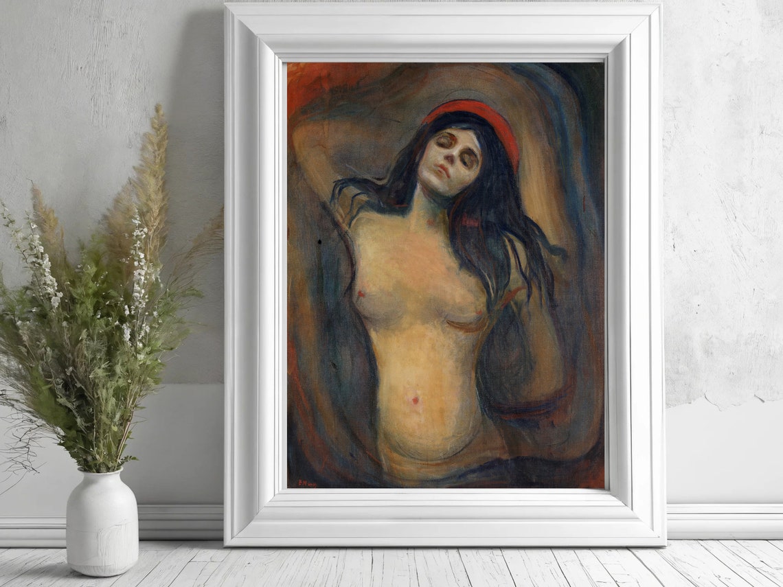 Munch Madonna Iconic Red Halo Figure Expressionist Masterpiece Poster - Image 6