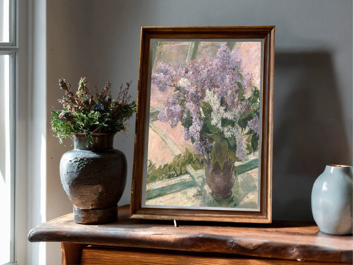 Mary Cassatt Lilacs Vintage Flower Still Life Impressionist Poster - Image 2