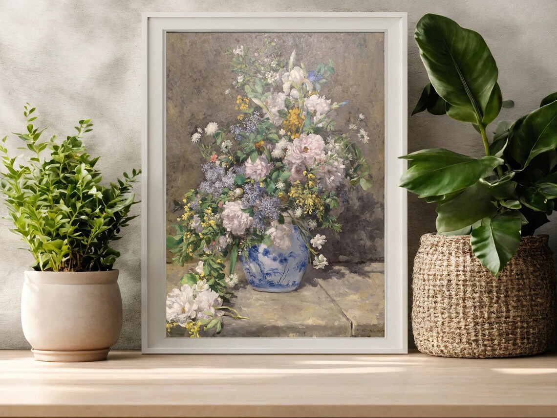Pierre Auguste Renoir Spring Bouquet Floral Still Life Painting Print - Image 4