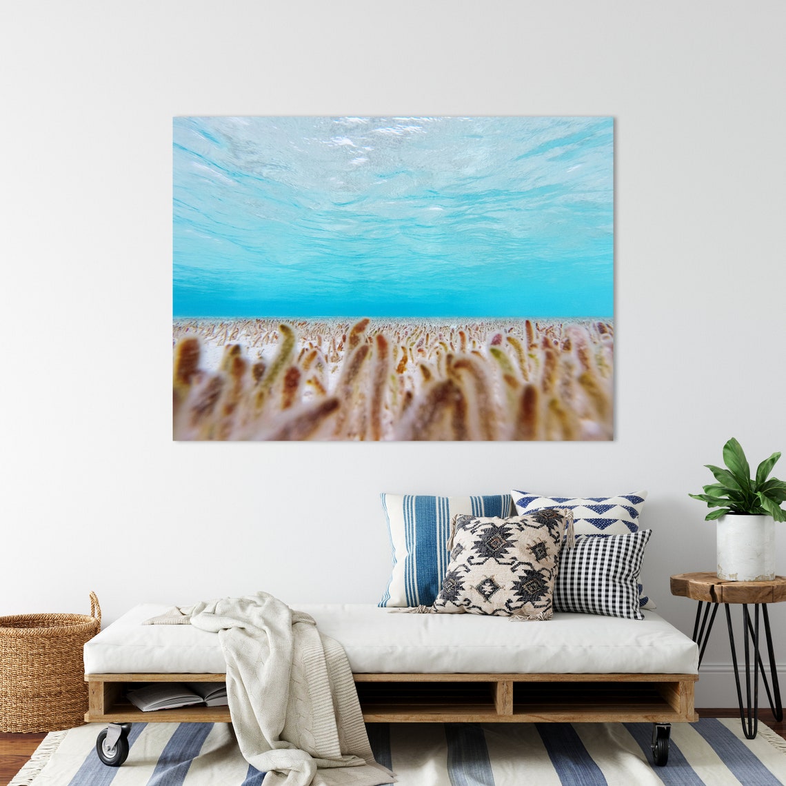 Underwater Seagrass Field Turquoise Water Serene Photo Poster - Image 3