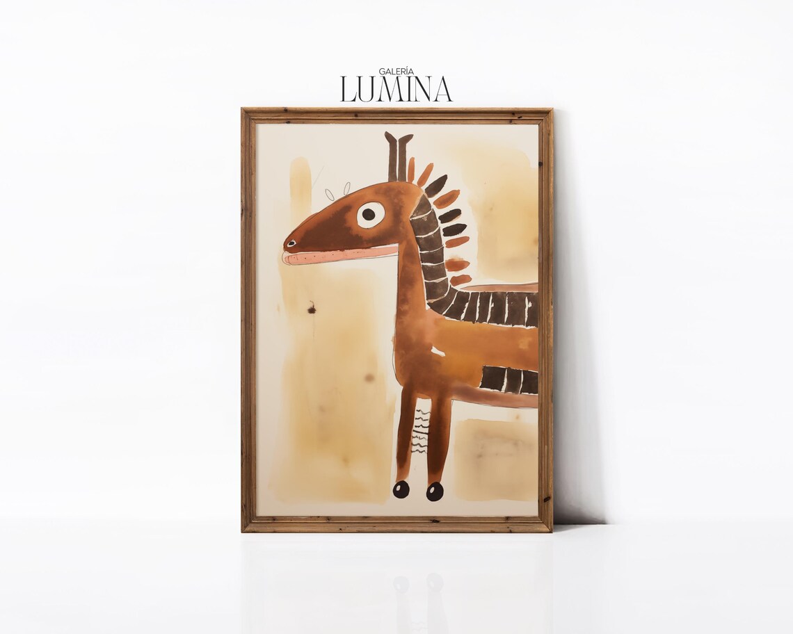 Contemporary Horse Folk Art Abstract Animal Art Print - Image 2