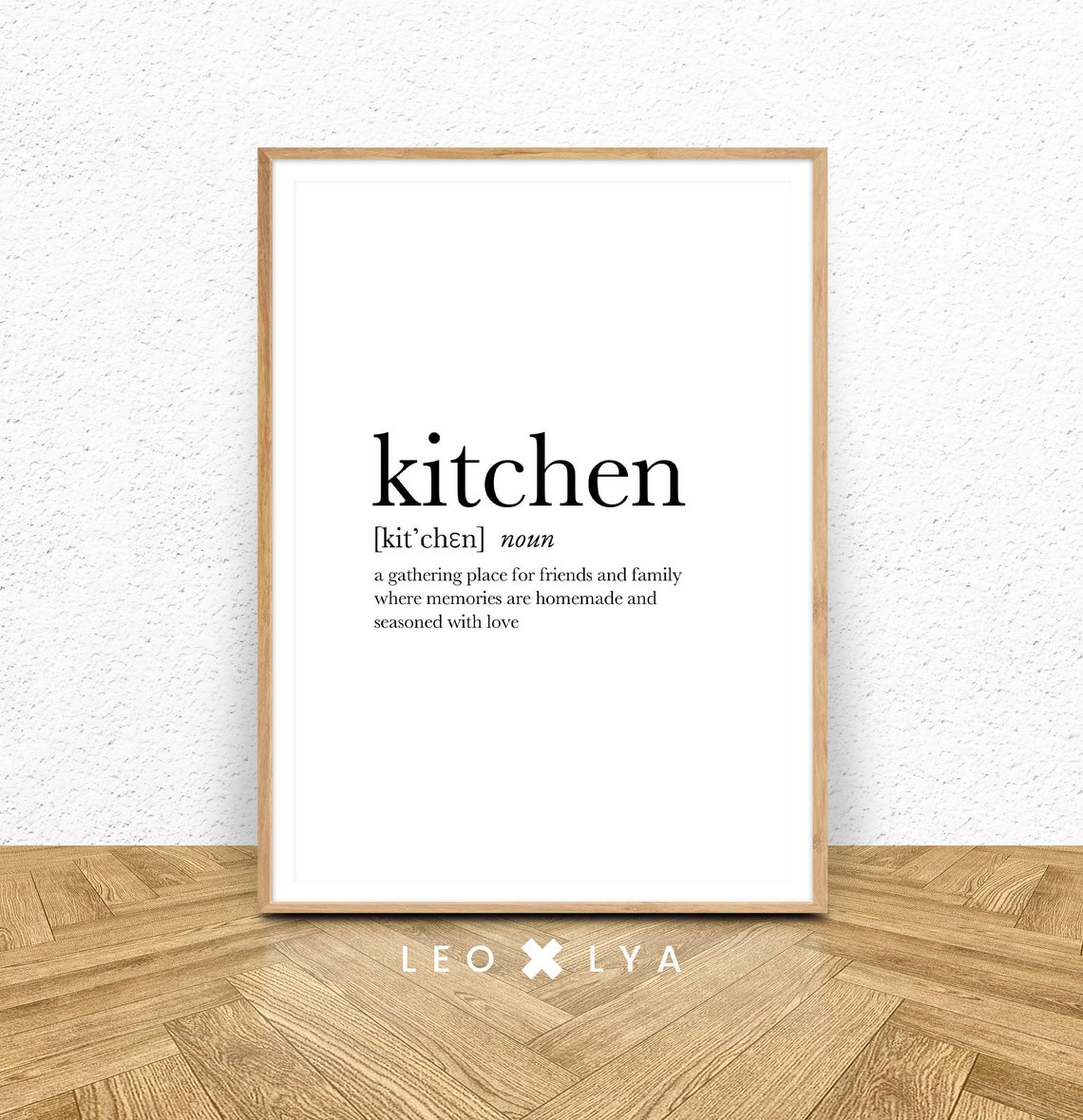 Kitchen Dictionary Definition Family Gathering Quote Wall Poster