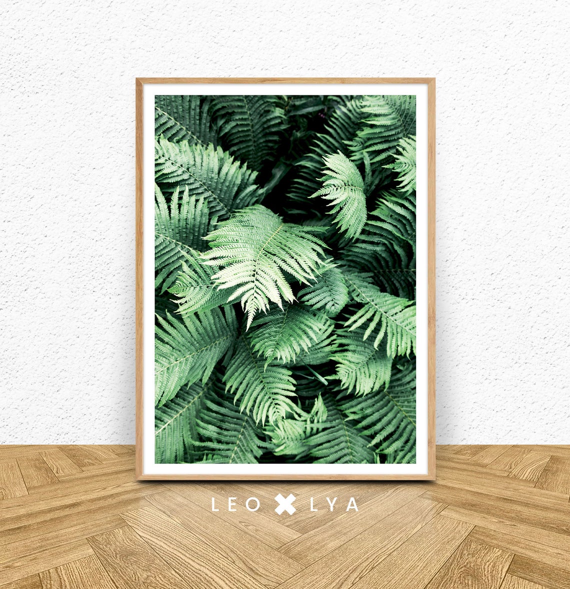 Leaf Wall Art Fern Photography Botanical Print Green Plant Photography Leaves Art Large Poster Green Leaves Fern Plant