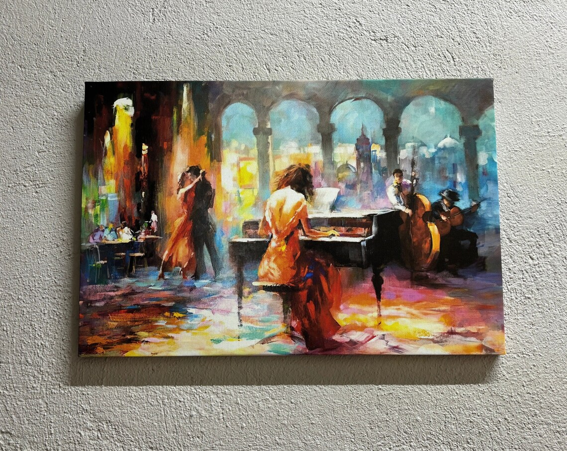 Haenraets Willem Abstract Music Poster, Romantic Couple