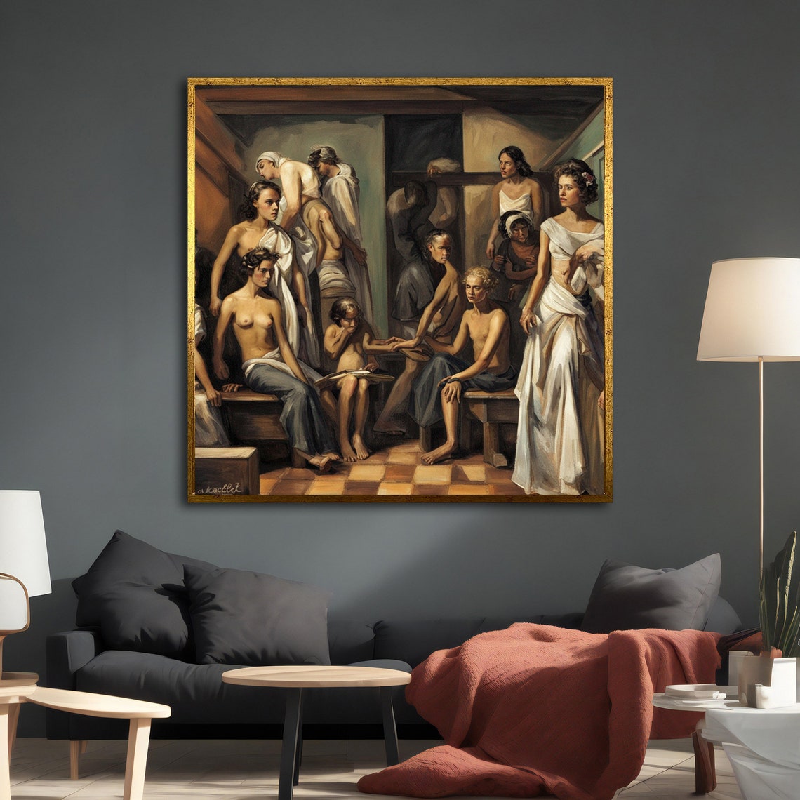 Thinking People Nude Painting Historical Paintings Modern Decor Ideas For Your Home And Office With Different Frame Options - Image 2