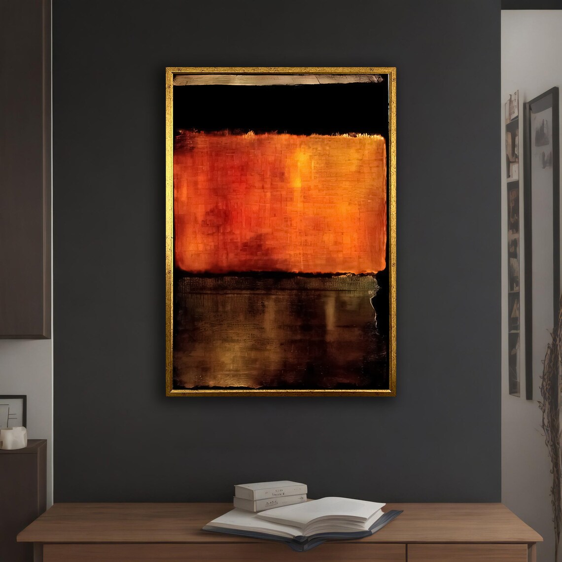 Mark Rothko Orange Brown Colorful Mix Rothko Art Mark Rothko Wall Art With Different Frame Options For Your Home And Office - Image 5