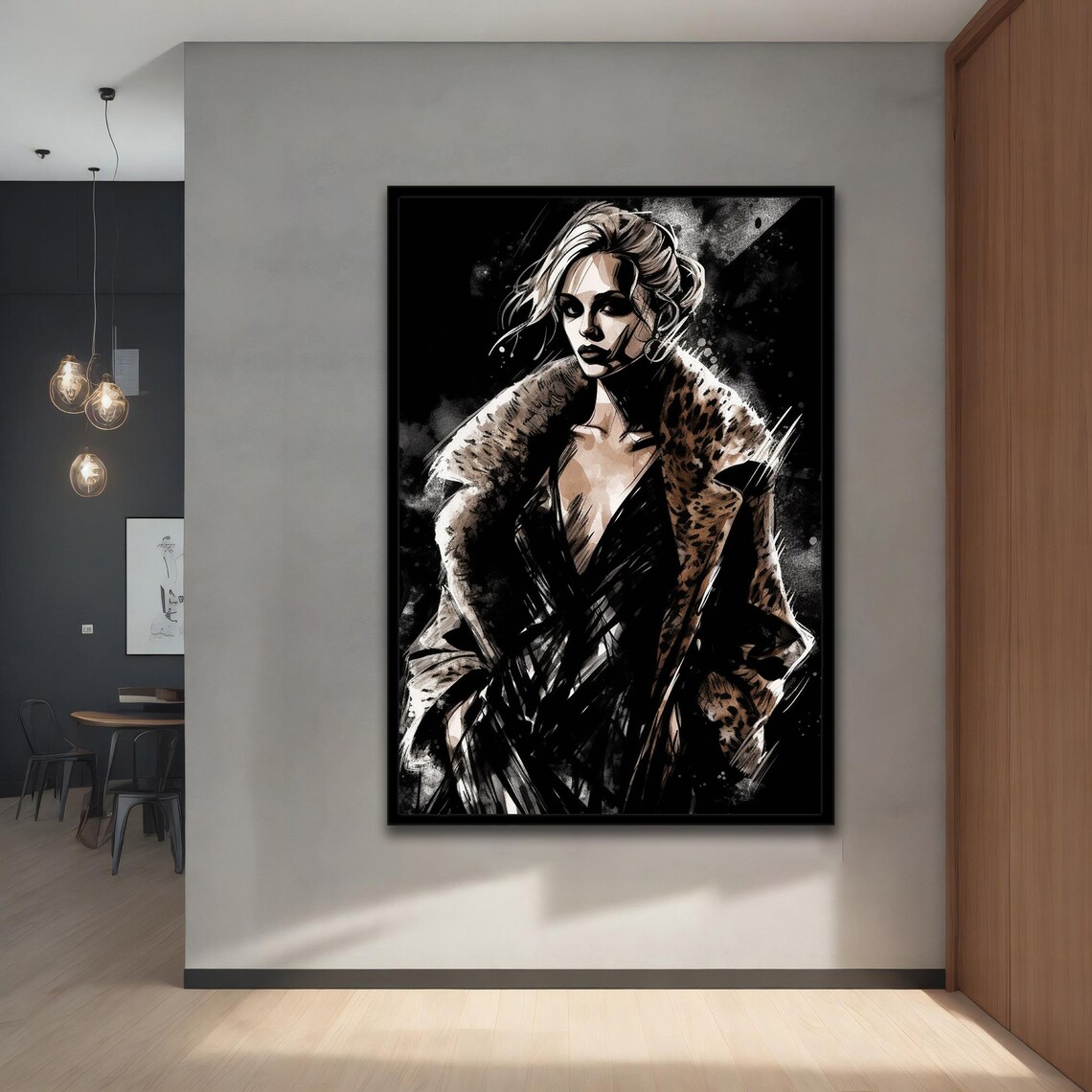 Abstract Woman Oil Painting, Modern Art Print - Image 5