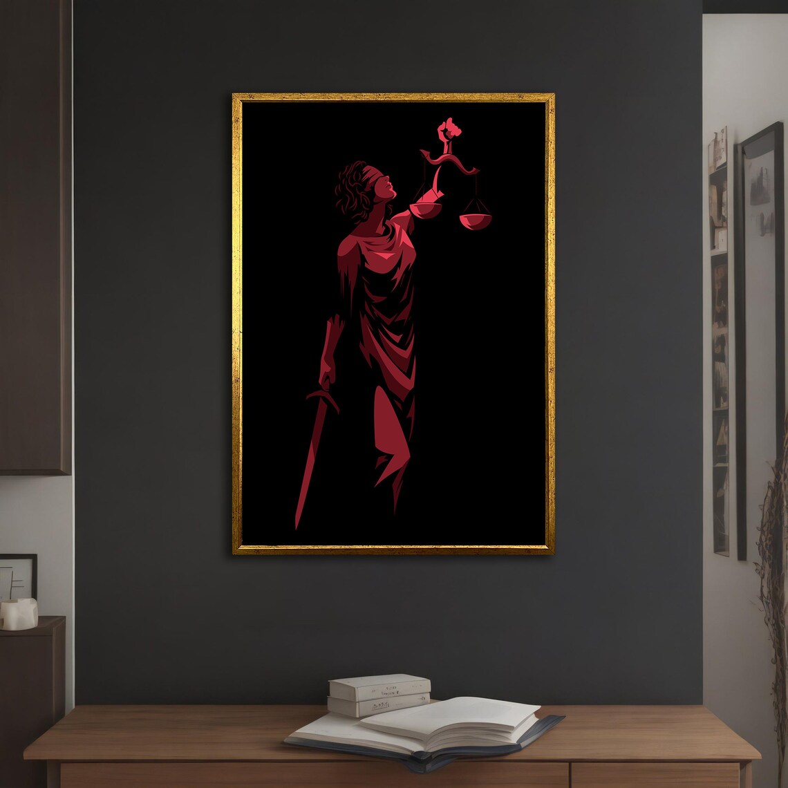 Goddess of Justice, Scales of Justice Art Print - Image 5