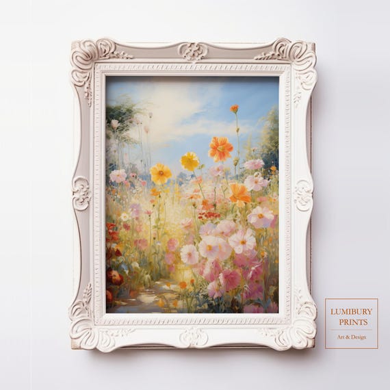 Cosmos Flower Art Poster Print Wall Botanical Decor Floral Nature