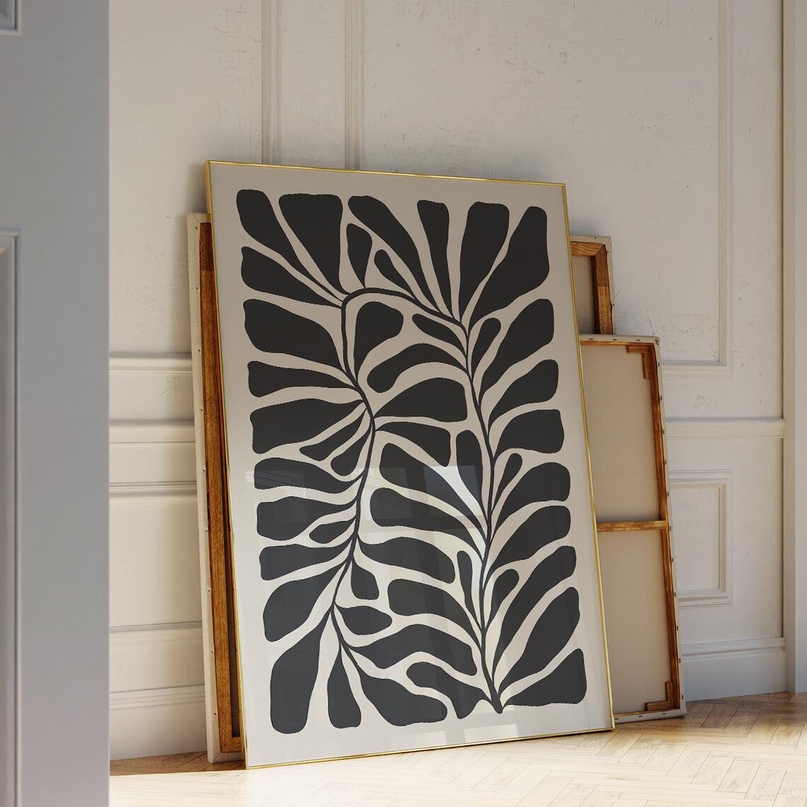 Abstract Botanical Art, Moody Floral Poster