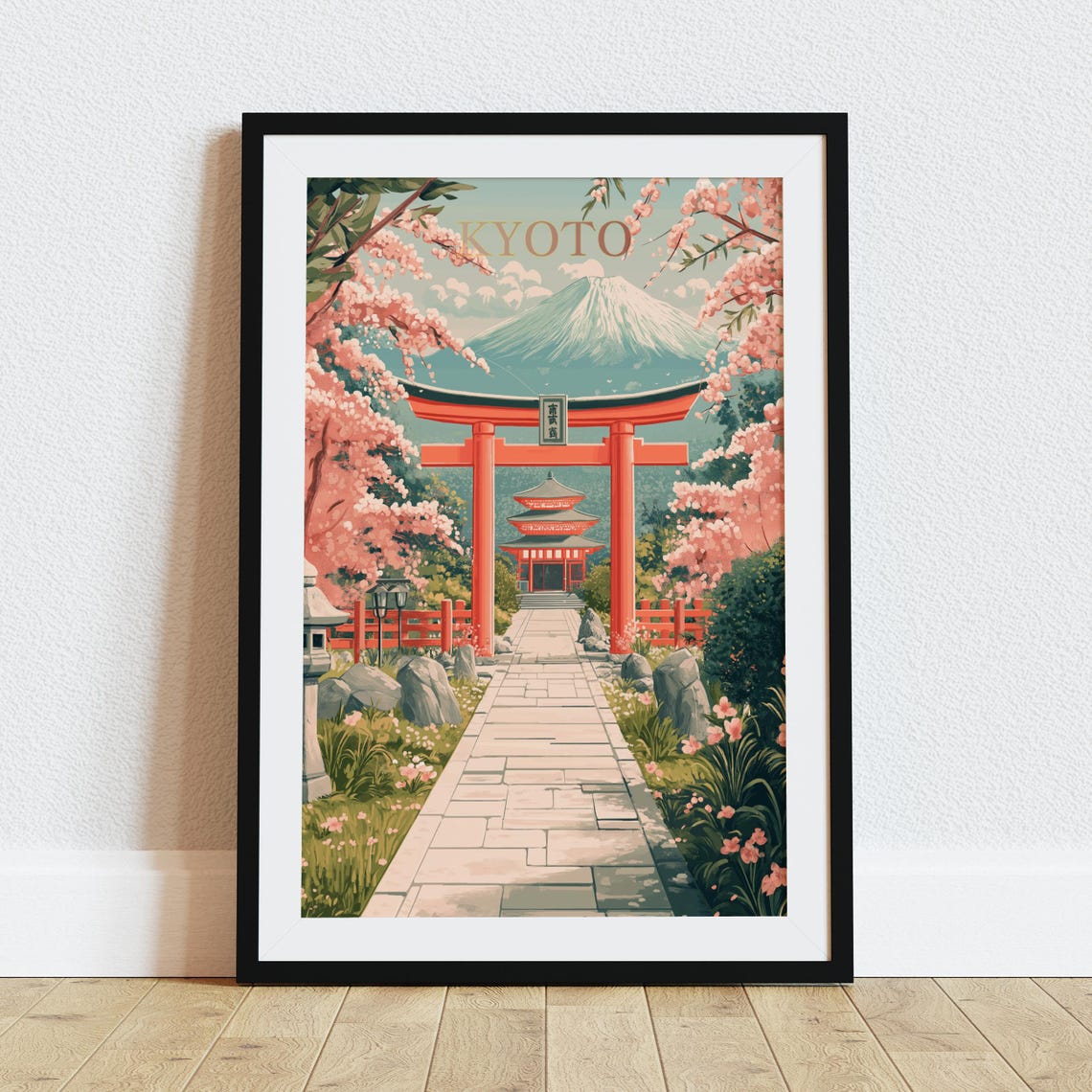 Kyoto Travel Poster Kyoto Wall Art Travel Print Kyoto Japanese Travel Art Poster Kyoto Japan Wall Art Home Decor