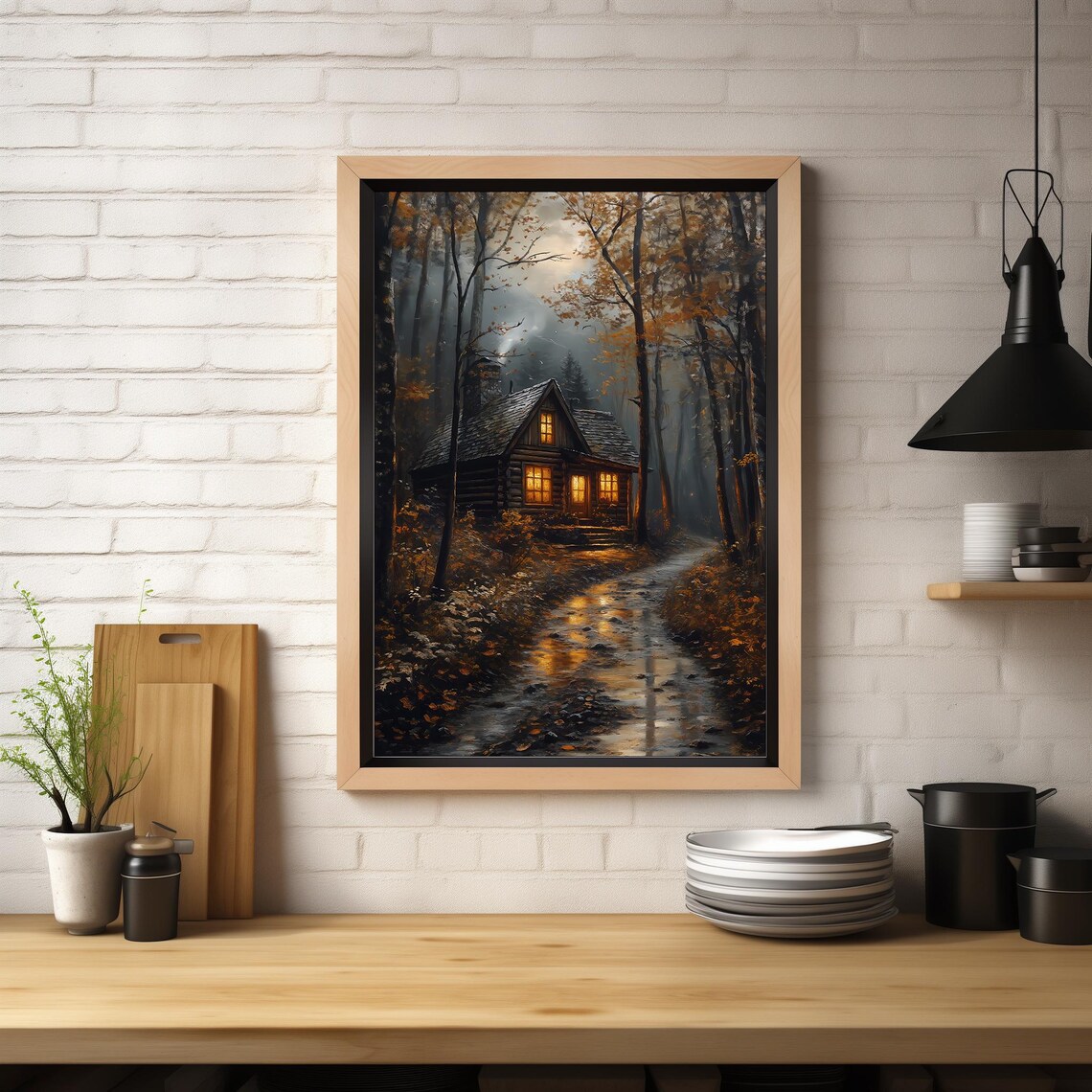 Autumn Countryside Vintage Fall Art Print, Farmhouse Decor - Image 4