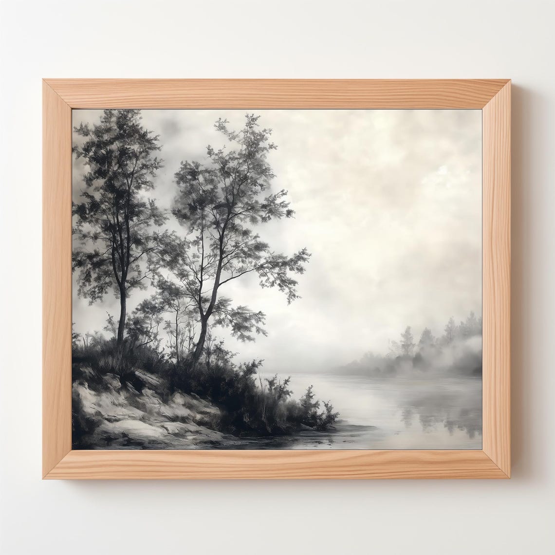 Vintage Landscape Trees Landscape Painting Vintage Landscape Moody Vintage Print Country Oil Painting 402 - Image 5