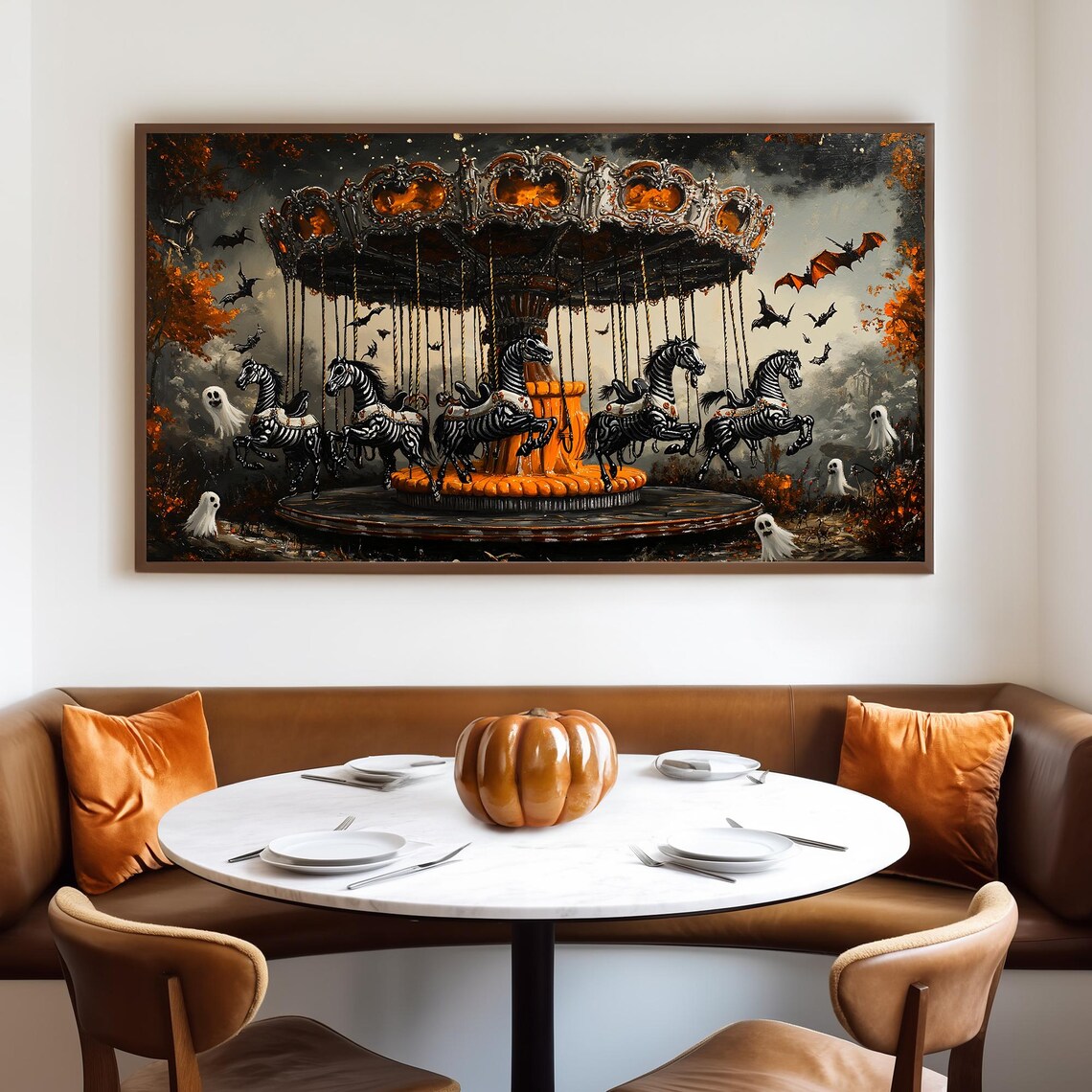 Halloween Horror Haunted Carnival Ride Art Print - Image 4