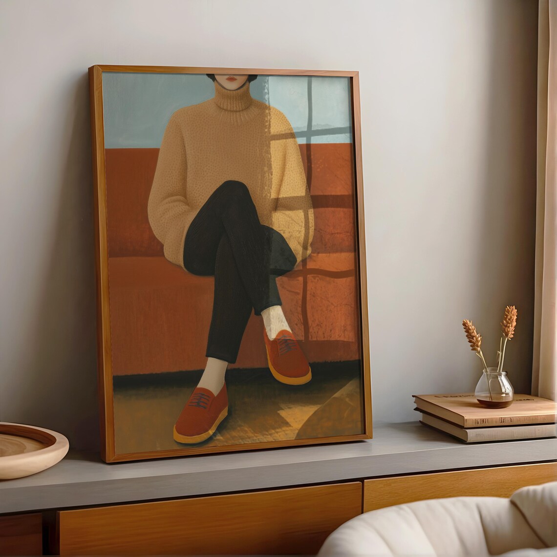Contemporary Female Portrait Art Print, Abstract People - Image 3