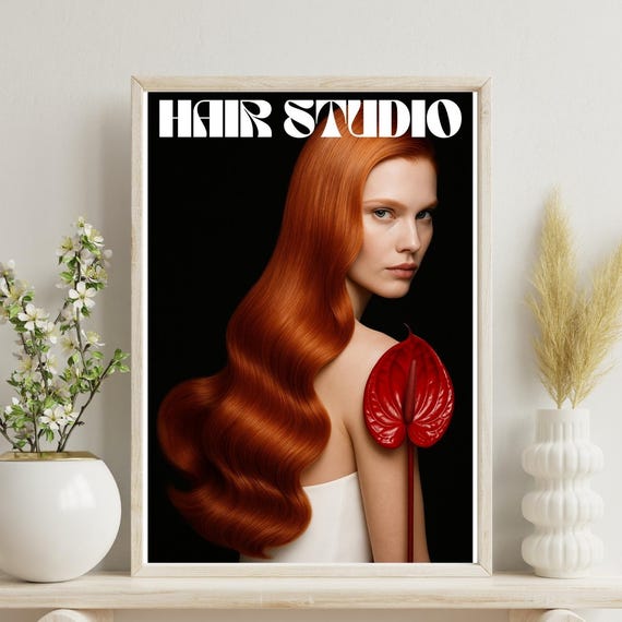 Professional Beauty Salon Poster Hair Art Luxury Studio Decor Wall Fashion Prints