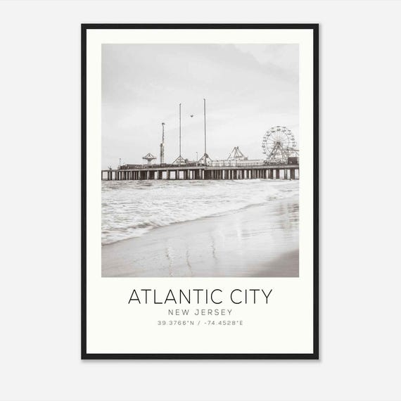 Atlantic City New Jersey Minimalist Travel Poster