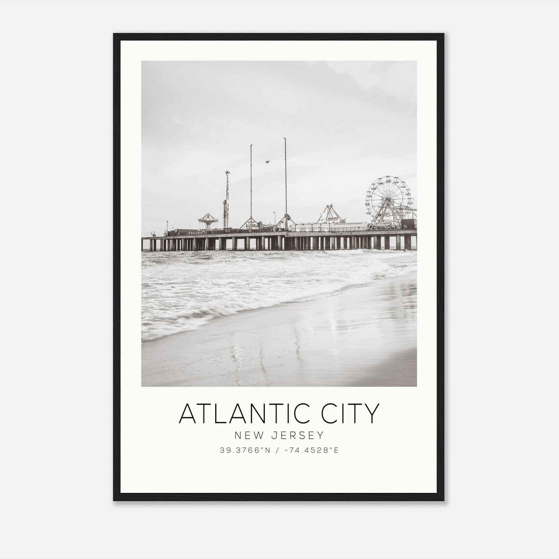 Atlantic City New Jersey Minimalist Travel Poster