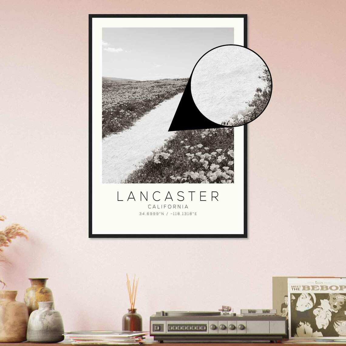 Lancaster California Wildflower Poppy Field Road Photo Poster - Image 4