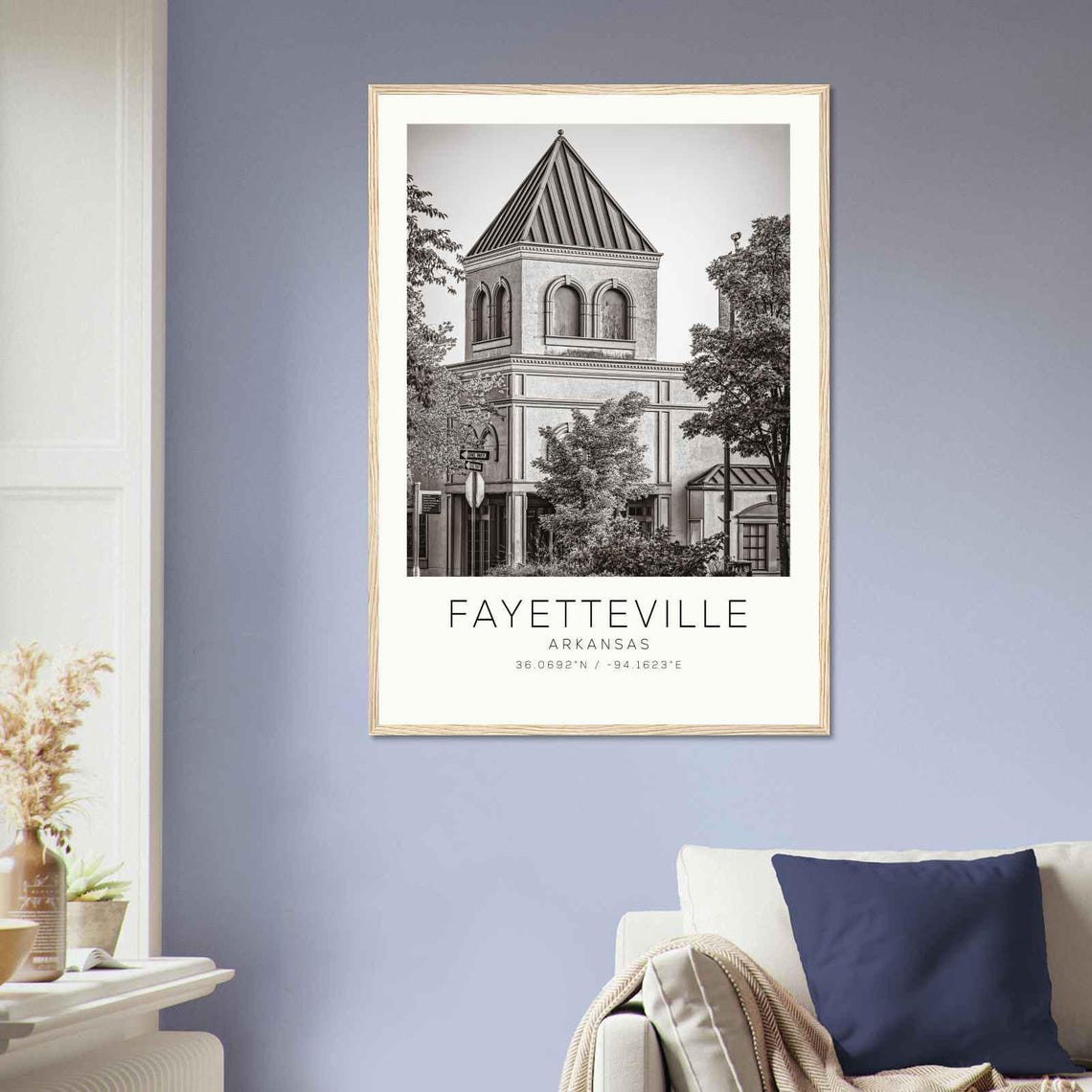 Fayetteville Arkansas Photo Travel Poster Fayetteville Travel Print Minimalist Travel Print Ds1 - Image 2