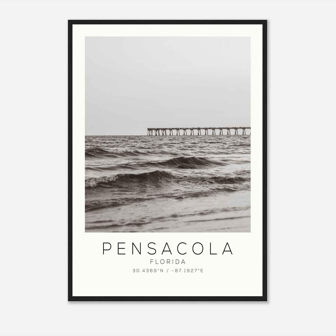 Pensacola Florida Minimalist Travel Poster Print