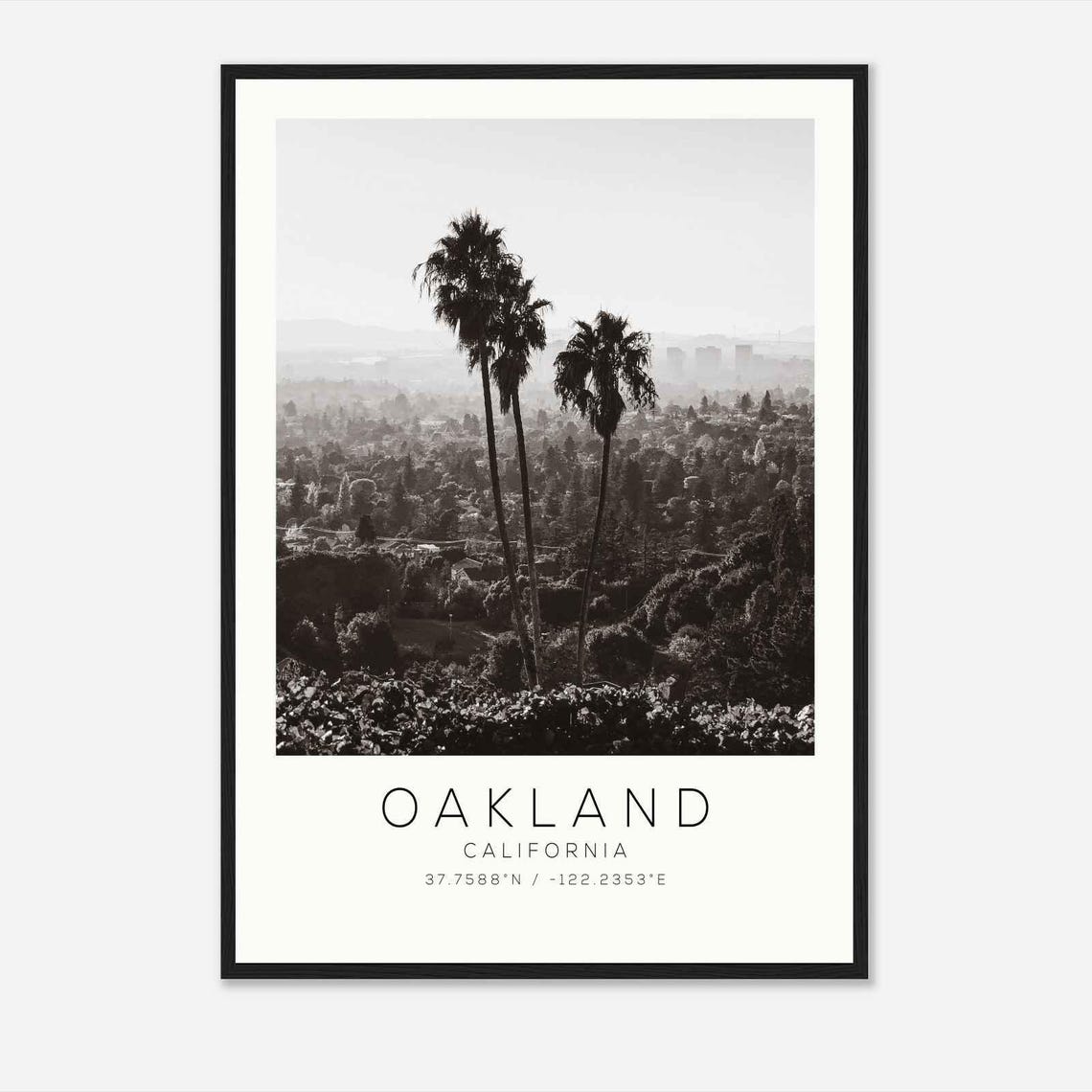 Oakland California Photo Travel Poster Oakland Travel Print Minimalist Travel Print Ds1